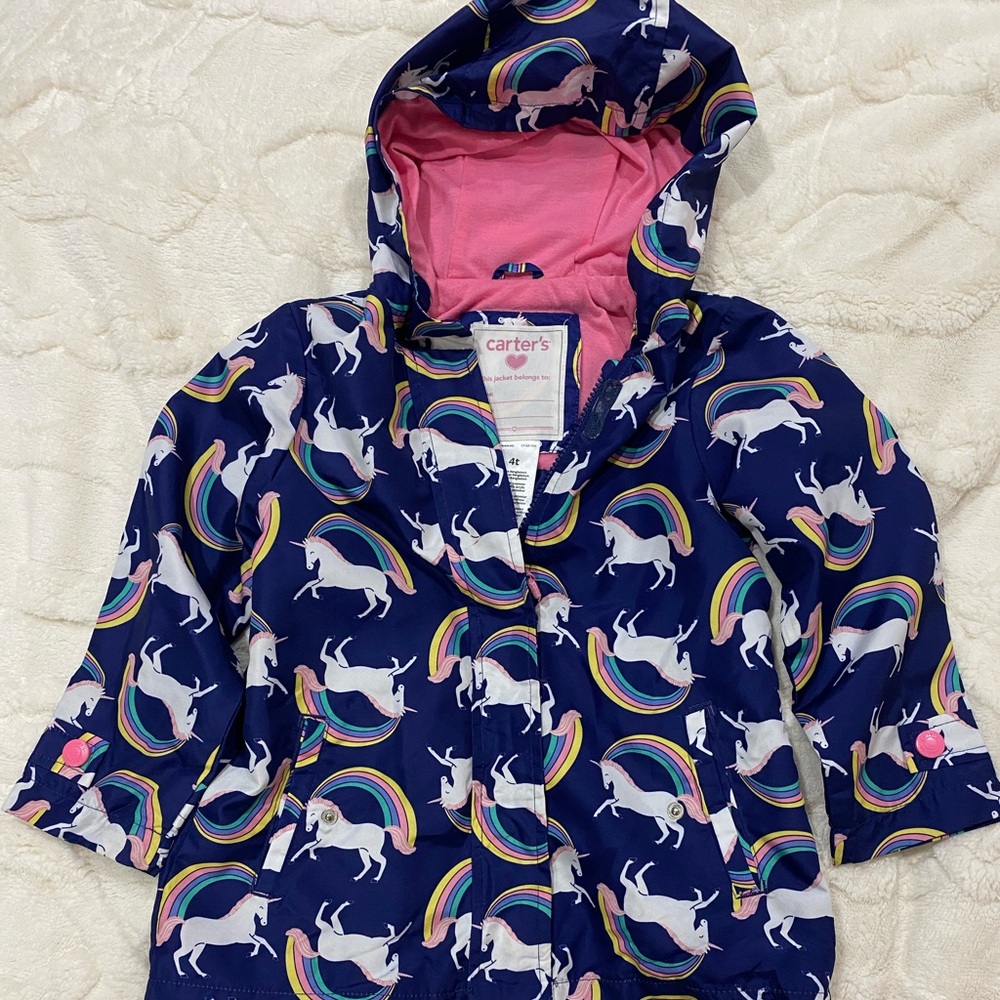 Carters Unicorn Jacket Little Girls Size 4T